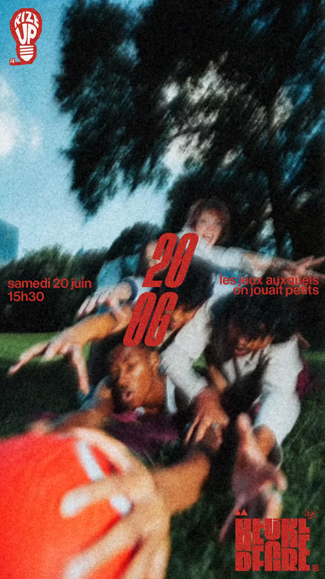 Affiche RIZE UP La Récré, samedi 20 juin 2026